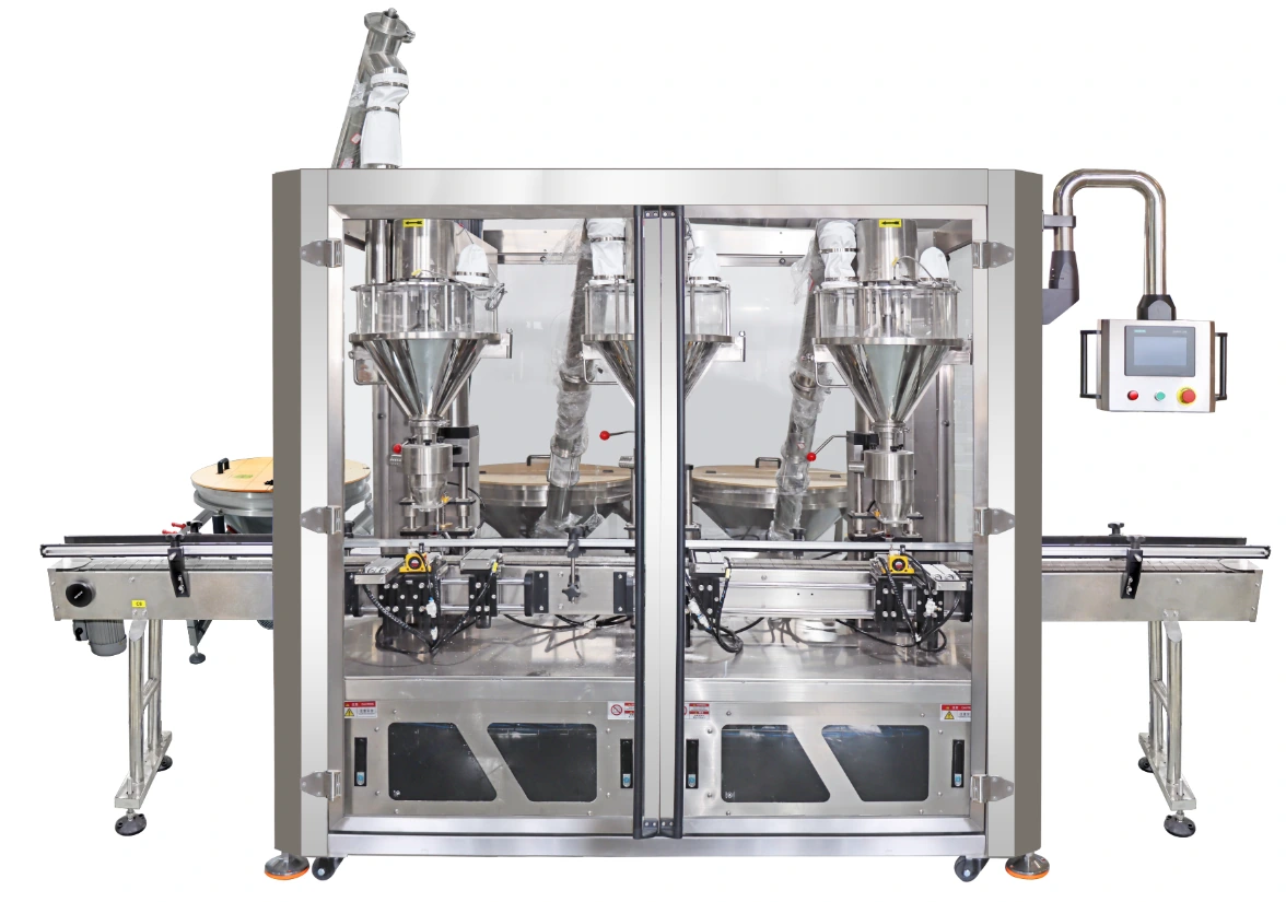 three-heads-powder-filling-machine